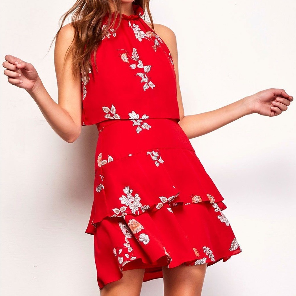 BB Dakota Cadence Popover Floral Dress